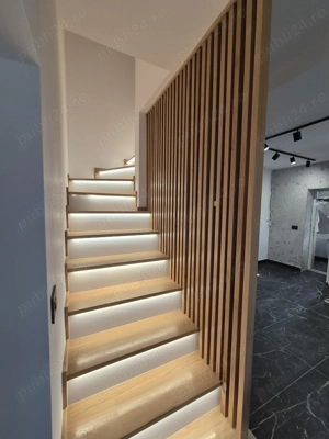 Trepte din lemn masiv de stejar