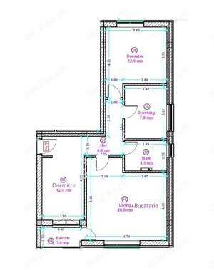 Apartament cu 3 camere decomandate etaj 1 zona Shopping City - imagine 3
