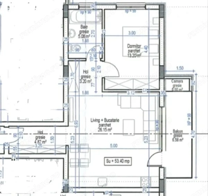 Apartament semidecomandat, incalzire in pardoseala, lift, acces restrictionat