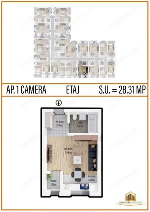 Garsoniera confort 1, bloc nou, etaj 2, strada TINERETULUI - CHIAJNA