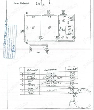 Floreasca apartament 2 cam 50 mp