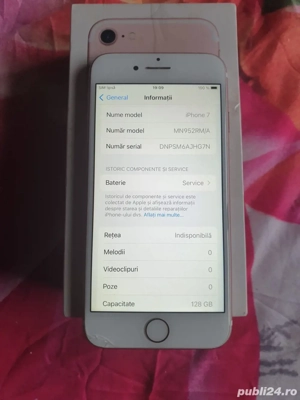 vand tel iphone 7 la cutie 128 gb liber de retea 4G  - imagine 3