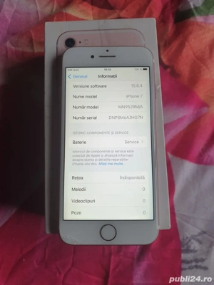 vand tel iphone 7 la cutie 128 gb liber de retea 4G  - imagine 4