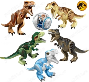 T-REX (5 modele) - Dinozauri XXL de 30cm tip Lego Jurassic World