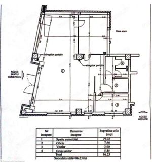 Spațiu comercial de vânzare, 96 mp, zona Gării