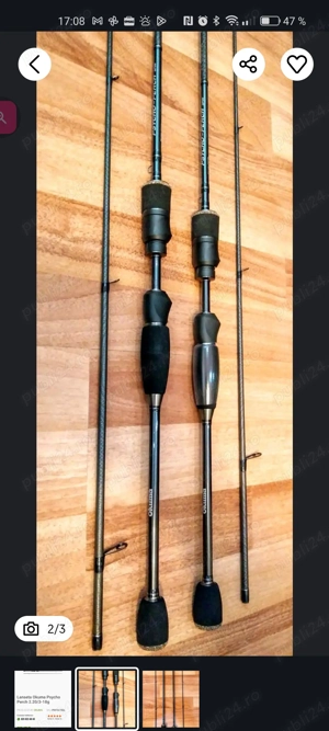 Lanseta spinning Okuma Psycho Perch 2,20m 3-18 g  - imagine 3