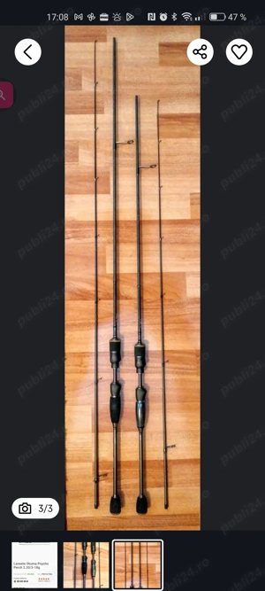 Lanseta spinning Okuma Psycho Perch 2,20m 3-18 g  - imagine 2