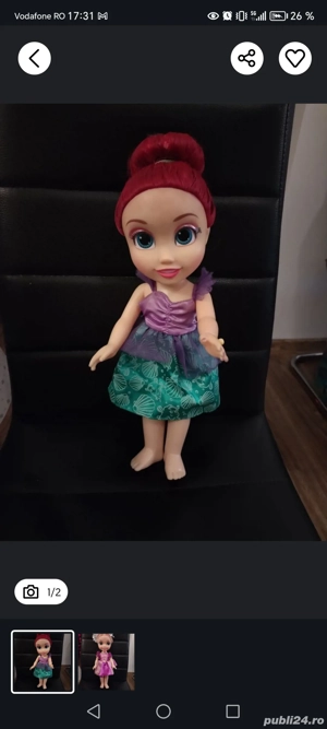 Păpuși Ariel și Rapunzel  - imagine 2