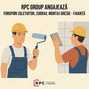 RPC Group angajează - Finisori (gletuitor, zugrav, gresie   faianță) - HUNEDOARA