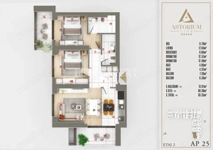 Apartament 3 camere Moderne-Incalzire Pardoseala - imagine 2