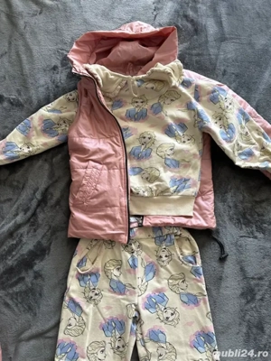 Costum și jachetă pentru fetiță. 128 cm. 8-9 ani