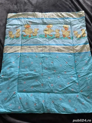 Pătură și pernă pentru pătuț bebe sau cărucior. - imagine 5