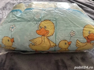 Pătură și pernă pentru pătuț bebe sau cărucior. - imagine 3