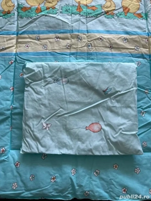 Pătură și pernă pentru pătuț bebe sau cărucior. - imagine 4