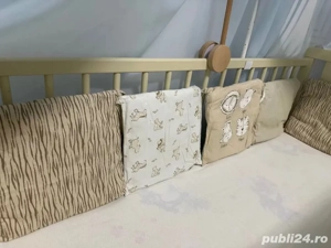 Protectie laterala. Aparatoare pentru patut 120x60. Perne - 10 bucăți - imagine 2