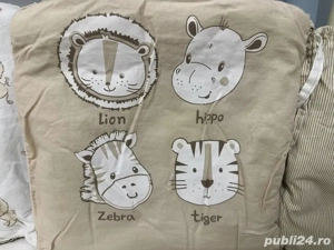 Protectie laterala. Aparatoare pentru patut 120x60. Perne - 10 bucăți - imagine 3