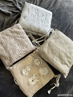 Protectie laterala. Aparatoare pentru patut 120x60. Perne - 10 bucăți - imagine 5