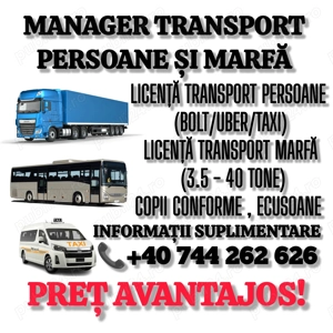 Manager transport persoane și marfă 