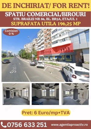 Spațiu comercial   birouri, Str. Brăilei, Galați