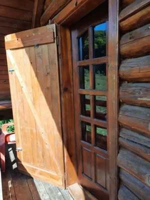 Casa din lemn rotund tratat 60mp pentru relocare  - imagine 6