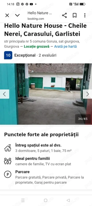 inchiriez casa la Giurgiova 3 camere curte terasa mare