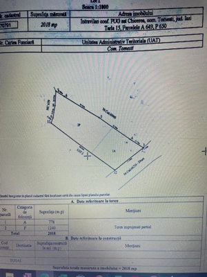 Persoana fizică vând în Chicerea 1200 mp intravilan cu deschidere la DN 44 de 21 m - imagine 2