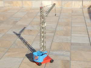 Jucarie macara constructii Tippco Germania de Vest din tabla - imagine 3