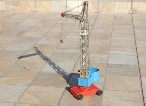 Jucarie macara constructii Tippco Germania de Vest din tabla - imagine 2