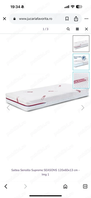 Patut bebe + 2 saltele, tarc de joaca + covor tarc, 2 aparatori pat