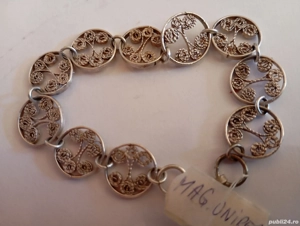 bratara argint inflorata - imagine 3