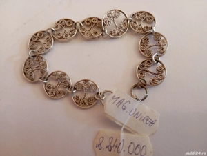 bratara argint inflorata - imagine 2