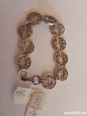 bratara argint inflorata - imagine 5