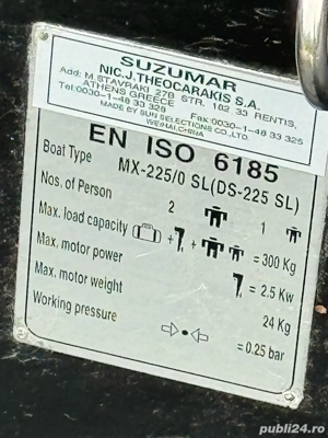 Barca gonflabila Suzumar  - imagine 3