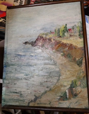 Marina - Golf la Marea Neagra - Ulei Pe Placaj 60 40cm nesemnat