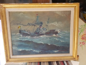 Nicolae Savopol (1905-1982) Marina Ulei  Carton 70 60cm