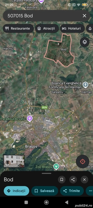 Teren intravilan la 8 km de Brașov, la intrare în Bod dinspre Sânpetru  - imagine 4