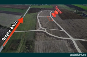 Teren intravilan la 8 km de Brașov, la intrare în Bod dinspre Sânpetru