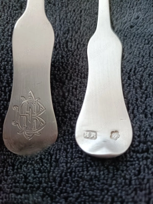 Set tacamuri vechi,argint masiv cu monograma