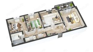 Apartament 84 mpu 3 camere decomandate 2 bai balcon Sibiu COMISION 0% - imagine 5