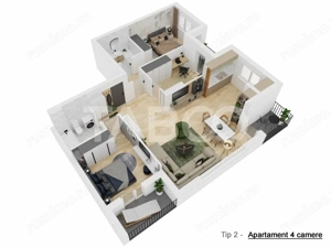 Apartament 4 camere 3 balcoane 91 mpu si LOC PARCARE zona Dna Stanca  - imagine 7