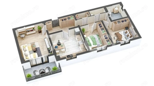 Apartament 84 mpu 3 camere decomandate 2 bai balcon Sibiu COMISION 0% - imagine 4