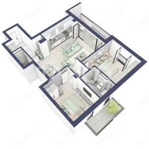 Apartament 3 camere 2 bai ETAJ 1 boxa la subsol Turnisor - imagine 8