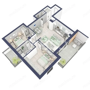 Apartament 3 camere 2 bai ETAJ 1 boxa la subsol Turnisor - imagine 9