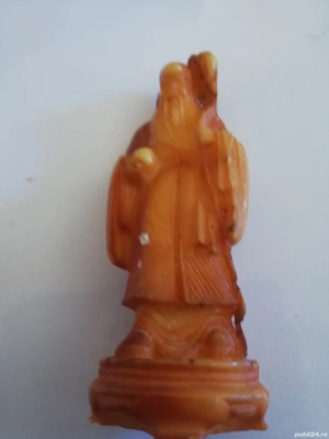 Statueta zeu China și asin din piatra de apa semi pretioasa