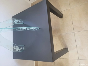 masuta de cafea din lemn culoare neagra micuta si cocheta  - imagine 4