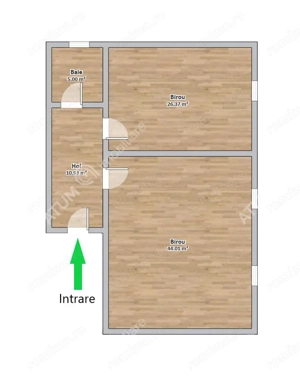 Spatiu de birouri decomandat 2 camere in zona centrala din Sibiu - imagine 3