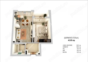 Vând apt. 2cam. studio Rotar Park2, Militari-Metro,Drm. Osiei, bloc 2021, loc parcare, 10min. metrou - imagine 12