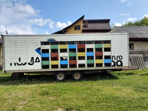 Remorcă apicolă L= 9m. două axe 48 fam. folosită în pat cald orizonal - imagine 3