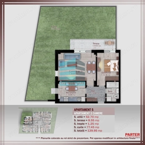 2 camere cu Gradina 77 Mp,Imobil Stil Boutique, Titan -Pallady - imagine 6