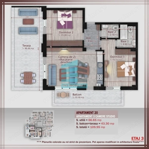 3 Camere Terasa 30 Mp Imobil Stil Boutique,Nicolae Teclu-Metrou - imagine 4